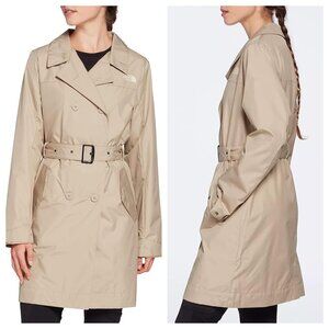 The North Face City Rain Trench Coat Women's XL Long Belted Waterproof Dry